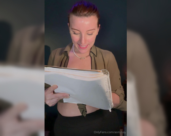 Kay aka Asmrkay OnlyFans - Your Personal Assistant Helps Plan Your Day but her tits keep falling out of her shirt