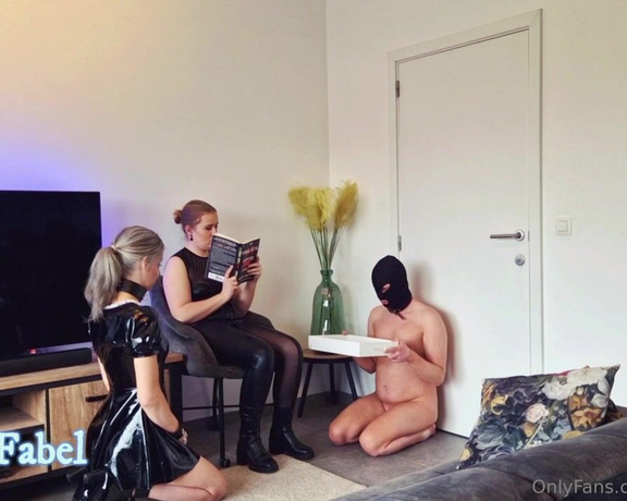 Fiona Fabel aka Fionafabel OnlyFans - Part one Noortje and My slave serve Me while im reading, they kneel beside Me while I order them