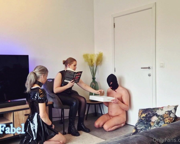 Fiona Fabel aka Fionafabel OnlyFans - Part one Noortje and My slave serve Me while im reading, they kneel beside Me while I order them