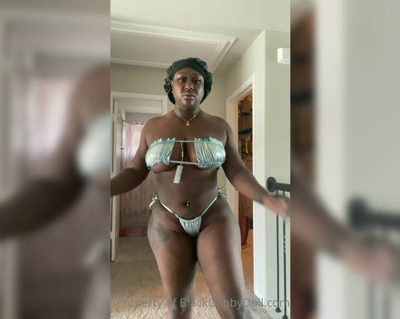 Mistress Gabby aka Blackgabbydoll OnlyFans - Which bikini do you like best Blue vs Orange Tip $5+ to get a FREE video of me butt as naked 2