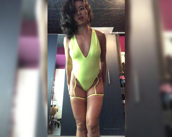 Mistress Lucy Khan aka Lucythemistress OnlyFans - Is this little one piece swimsuit a keeper Maybe SFW enough for the Pool or beach