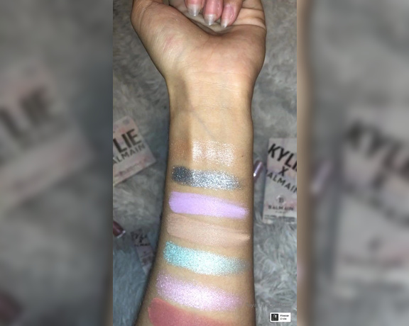 Goddess Taya aka Tayathegoddess Onlyfans - Swatches of my beta bitch funded KYLIE x BALMAIN makeup