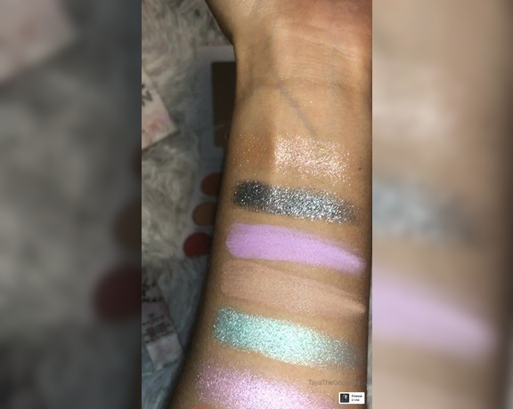 Goddess Taya aka Tayathegoddess Onlyfans - Swatches of my beta bitch funded KYLIE x BALMAIN makeup