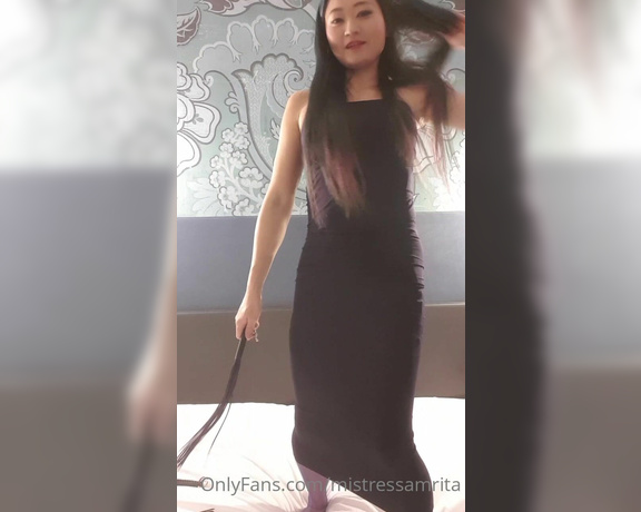 Mistress Amrita aka Mistressamrita OnlyFans - Enjoy w h i p ping leg worship POV I am wearing figure hugging sexy long tube dress Do you want