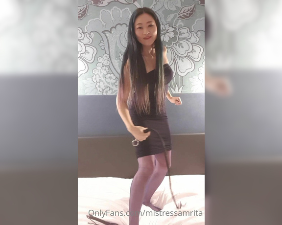 Mistress Amrita aka Mistressamrita OnlyFans - Enjoy w h i p ping leg worship POV I am wearing figure hugging sexy long tube dress Do you want