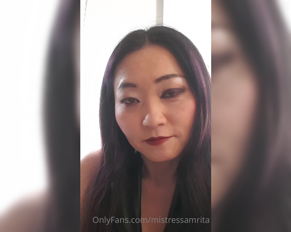 Mistress Amrita aka Mistressamrita OnlyFans - Enjoy leather fetish and face slapping POV You fail to do your chore, so I must punish you for that