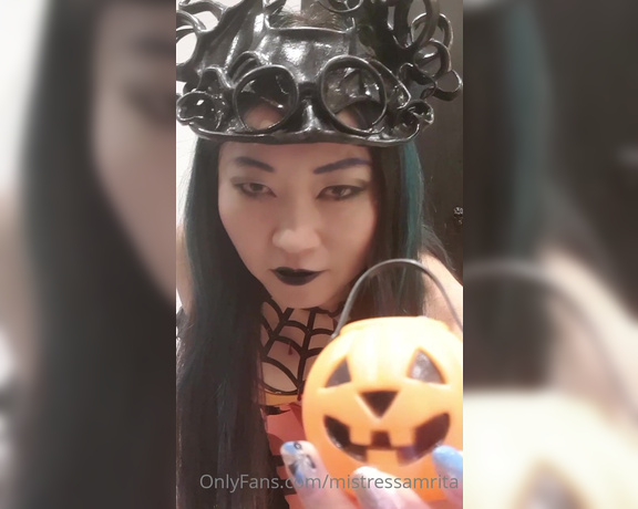 Mistress Amrita aka Mistressamrita OnlyFans - Happy Halloween!! I made a special Halloween witch mistress POV for you to celebrate Trick or Treat