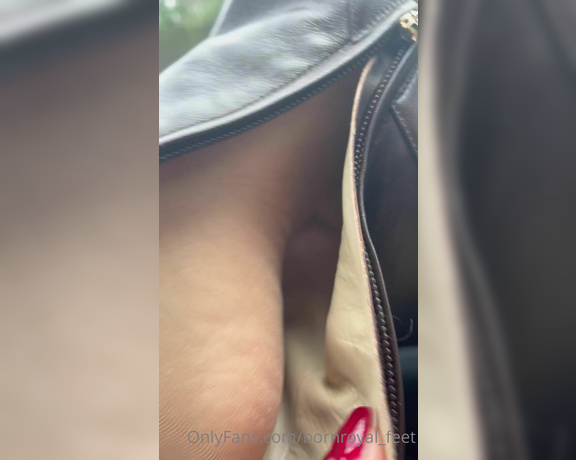 Bornroyal_feet aka Bornroyal_feet OnlyFans - I like teasing my driver when he is driving My feet have been in boots and I want to remove my boot