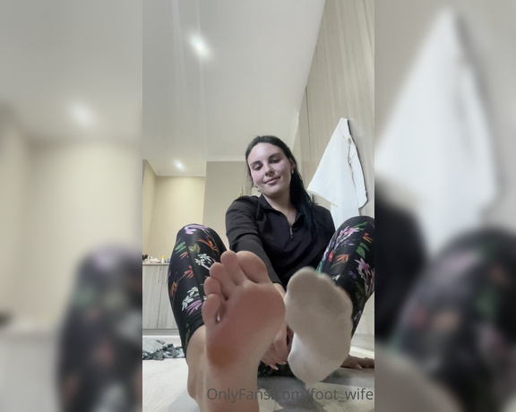 Footwife aka Foot_wife OnlyFans - Just got back from the gym Now my feet are so sweaty! My socks are wet