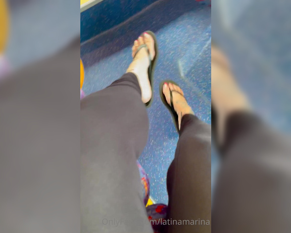 Latina Marina aka Latinamarina OnlyFans - If you was on my bus & saw my feet in these flip flops  what would you