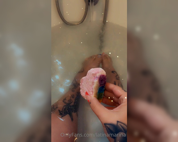 Latina Marina aka Latinamarina OnlyFans - My feet adored this Pride bath bomb! Whole body was softtttttt after this  1