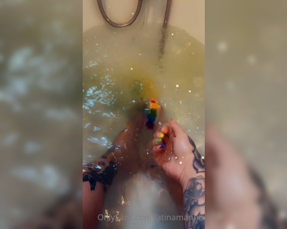 Latina Marina aka Latinamarina OnlyFans - My feet adored this Pride bath bomb! Whole body was softtttttt after this  1