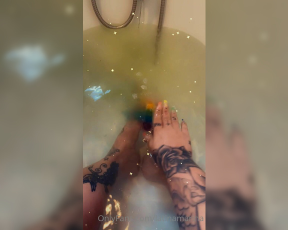 Latina Marina aka Latinamarina OnlyFans - My feet adored this Pride bath bomb! Whole body was softtttttt after this  1