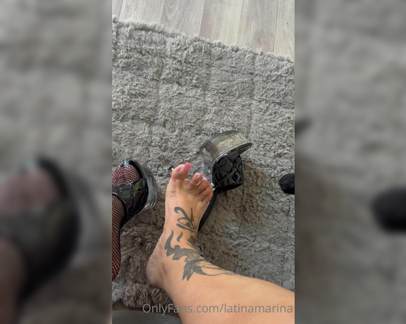 Latina Marina aka Latinamarina OnlyFans - Another day another shoe custom! Happy fishnet Friday my luvs n pets Swipe for mini clip 30