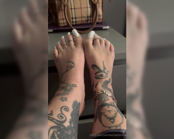 Latina Marina aka Latinamarina OnlyFans - Long White toenails in motion