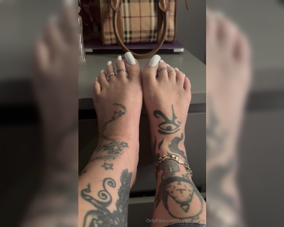 Latina Marina aka Latinamarina OnlyFans - Long White toenails in motion