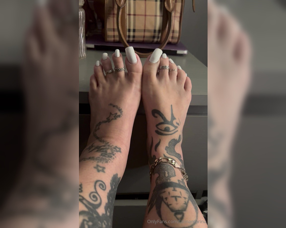 Latina Marina aka Latinamarina OnlyFans - Long White toenails in motion