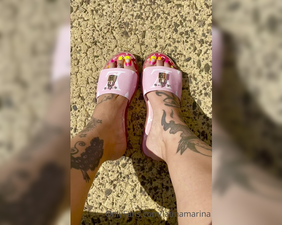 Latina Marina aka Latinamarina OnlyFans - I luv a sandal dangle and removal in public