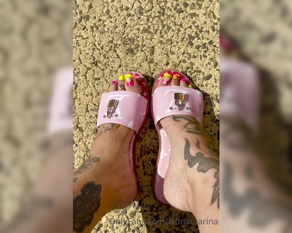 Latina Marina aka Latinamarina OnlyFans - I luv a sandal dangle and removal in public