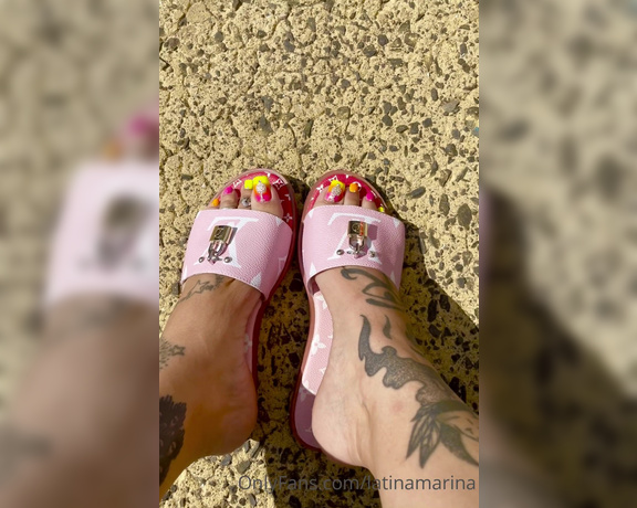 Latina Marina aka Latinamarina OnlyFans - I luv a sandal dangle and removal in public