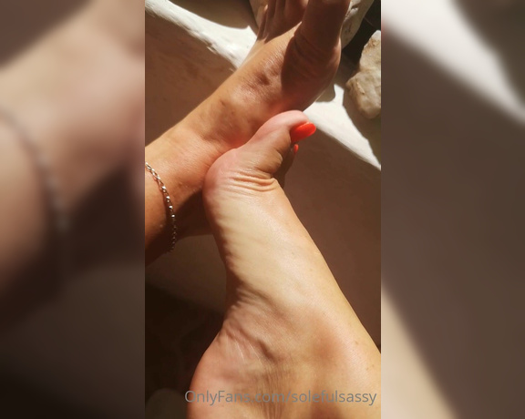 Solefulsassy aka Solefulsassy OnlyFans - My feet are so hot and sweaty! Viens are popping soles are soft and damp need your tongue on them!