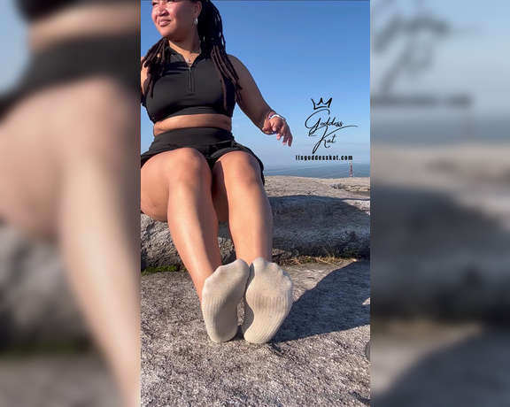 Goddess Kat aka Itsgoddesskat OnlyFans - Stone Mountain Sock and Shoe Removal