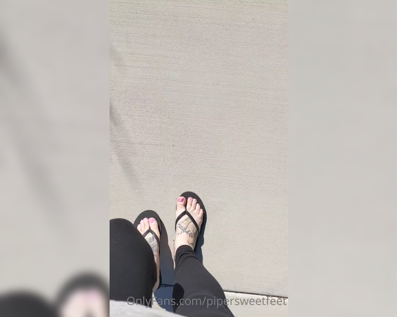 PiperSweetfeet aka Pipersweetfeet OnlyFans - Short clip from my walk, I finally got a pedicure 1