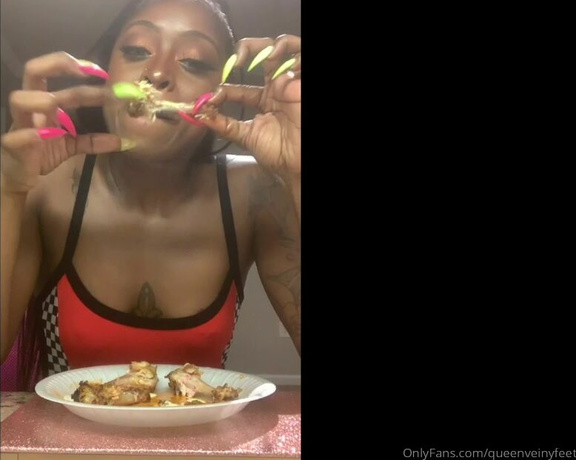 Tierra Doll aka Tierradoll OnlyFans - That Nights I ate WINGS LIVE after my Shoot #mukkbang
