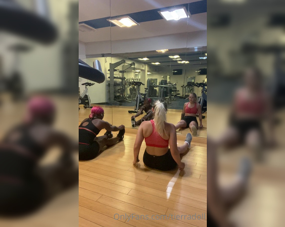 Tierra Doll aka Tierradoll OnlyFans - Me and Kat soles Stretching in the gym