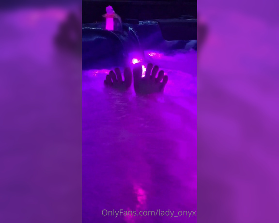 Lady Onyx aka Lady_onyx OnlyFans - I enjoyed a bit of hot tub time last night! Love those bubbles on my toes!