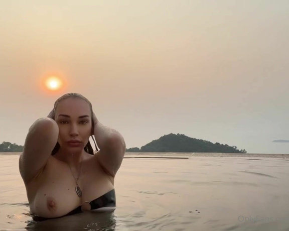 Mistress Alexxa Von Hell aka Alexxavonhell OnlyFans - Morning swim with micro latex bikini