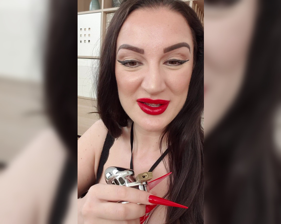 KinkyDomina aka Kinkydomina OnlyFans - The first day of #locktober #chastity #femdom