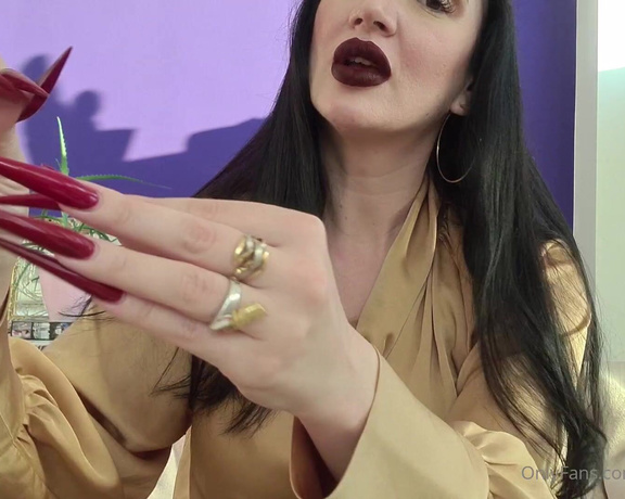 KinkyDomina aka Kinkydomina OnlyFans - #nailsfetish #femdom #rings #ASMR Specially for My nails addict I made a clip that will trigger your