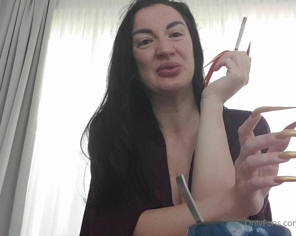 KinkyDomina aka Kinkydomina OnlyFans - #morningdiary #smoking #nailsfetish Its more of a morning planner Going online on cam sites, later