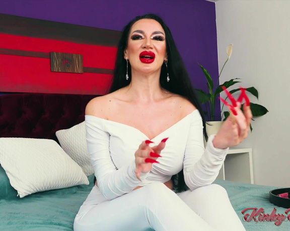 KinkyDomina aka Kinkydomina OnlyFans - THIS CLIP IS AVAILABLE FOR ALL MY VIP FANS White Long Nails Goddess Red Stiletto JOI This clip i 1