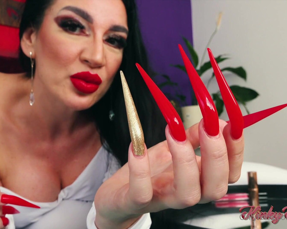 KinkyDomina aka Kinkydomina OnlyFans - THIS CLIP IS AVAILABLE FOR ALL MY VIP FANS Sharp Stiletto Nails Tapping on Mirror JOI Its the per