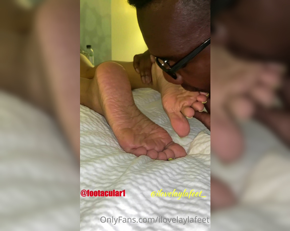 Ilovelaylafeet aka Ilovelaylafeet OnlyFans - I told him to get behind me and Worship my feet Im glad I did because he worshipped them like