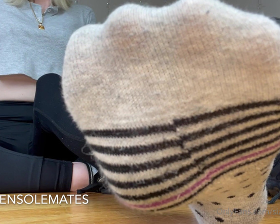 Sizetensolemates aka Sizetensolemates OnlyFans - Taking off my sweaty socks after a long walk this evening )