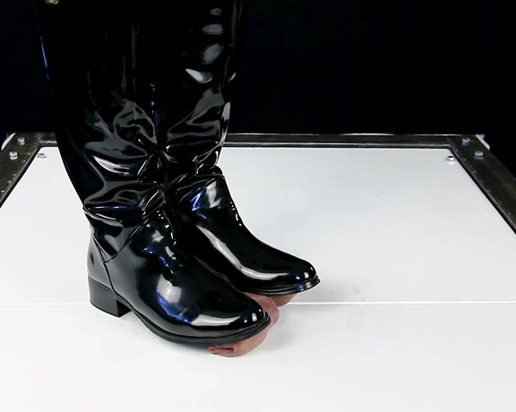 House Of Era - Ballbusting And Cock Balls Crush In Patent Leather Boots And Socks Cbt Pov