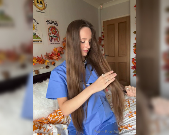 Babe Barefoot aka Babebarefootofficial OnlyFans - Doctor Isabelle at your service… feeling sexy in my scrubs Are there any doctor” role play vide 12