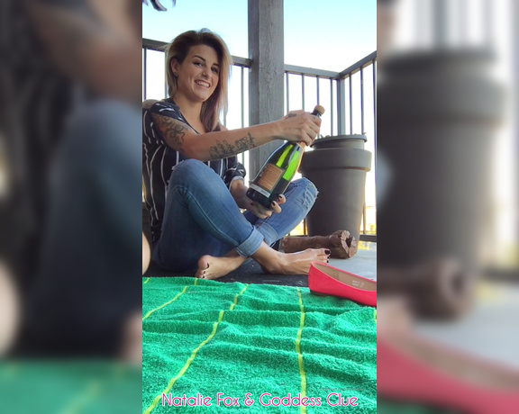 Natalie Fox aka Nataliefox OnlyFans - It’s all fun and games til you almost lose an eye Cheers! Champagne in Flats (2 min) @the godd