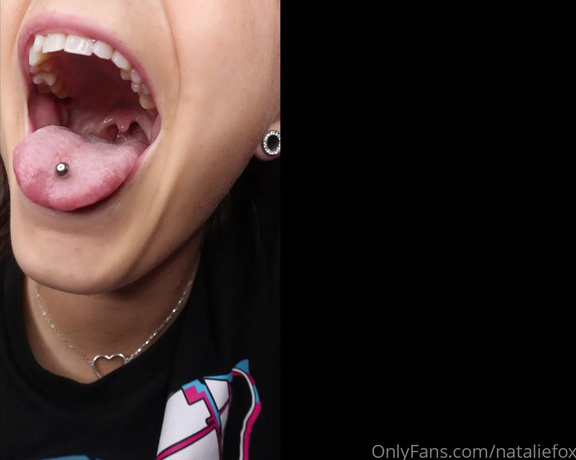 Natalie Fox aka Nataliefox OnlyFans - New Tongue Ring (Full Clip) #mouthfetish #uvula