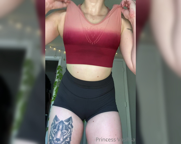 Goddess Sylvanas aka Goddesssylvanas OnlyFans - I keep forgetting to film these after I run! Here’s a little sweaty strip from today though )