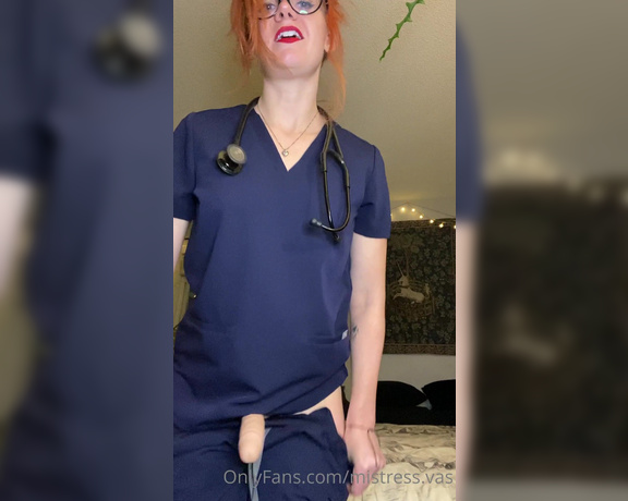 Goddess Sylvanas aka Goddesssylvanas OnlyFans - Not your typical trip to the vets office #strapon #medical #scrubs #redhead #femdom #dominatrix #d 1