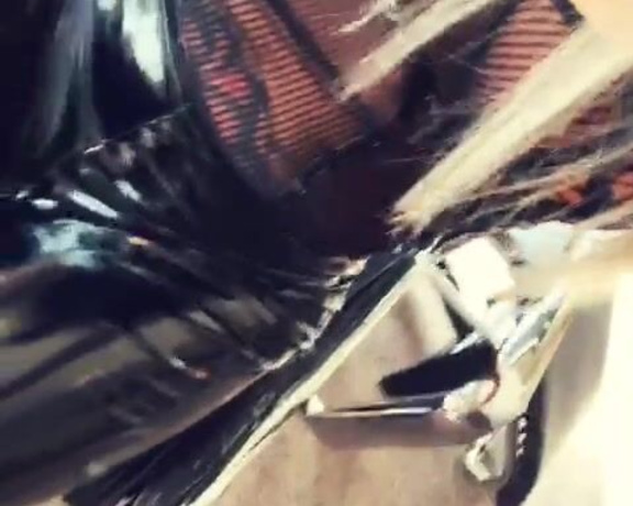 Calea Toxic aka Caleatoxic OnlyFans - Hmh, my black pvc pants crunching on the leather I love the sound  Have a nice day!