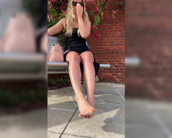 Cassidy Heat Feet aka Cassidyheatfeet OnlyFans - I finished a long walk and I needed to take my shoes off You know I would have you massage my swea