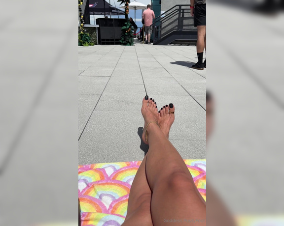 Goddess PussyFoot aka U186296307 OnlyFans - I was the hottest at the pool party today I got so many compliments on my toes and toe ring and s 4