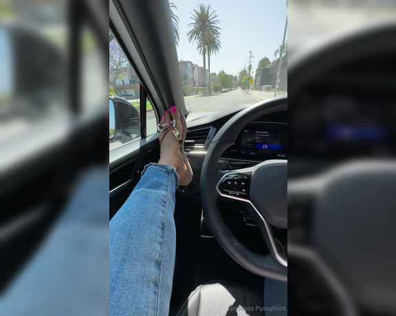 Goddess PussyFoot aka U186296307 OnlyFans - It was such a gorgeous day in LA just cruising in the sunshine and listening to music What would