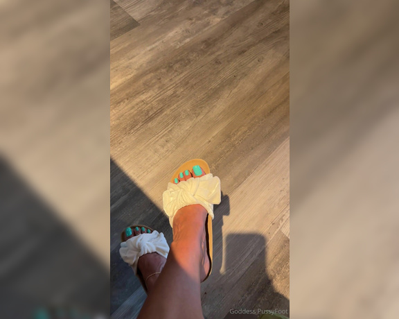 Goddess PussyFoot aka U186296307 OnlyFans - Out with a girlfriend tonight teasing with my slides Would you be staring in the restaurant 1