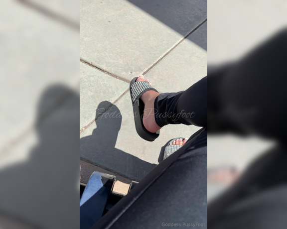 Goddess PussyFoot aka U186296307 OnlyFans - Follow my gorgeous feet on a full day trip with one of my besties Pedal pushing, public dangling